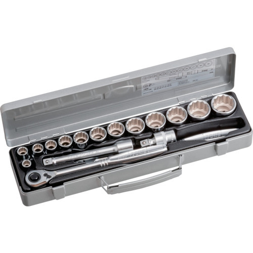 TONE ソケットレンチセット 差込角12.7mm 17点セット 12角(10mm~) 760M