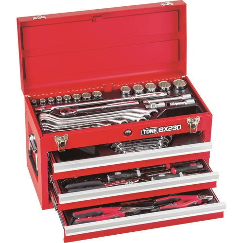 TONE 整備用工具セット ツールセット 差込角12.7mm 62点セット レッド TSS450