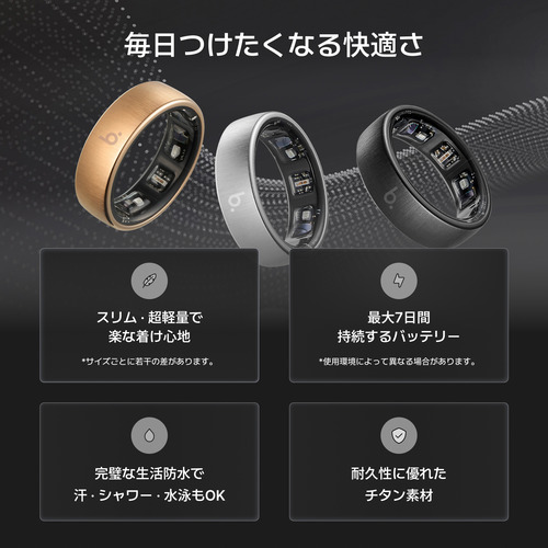 b.ring BP075TNSV1 Pro モデル スマートリング チタン AI 健康管理 睡眠管理 サイズ 7 b.ring G2 PRO Bluetooth対応 シルバー_5