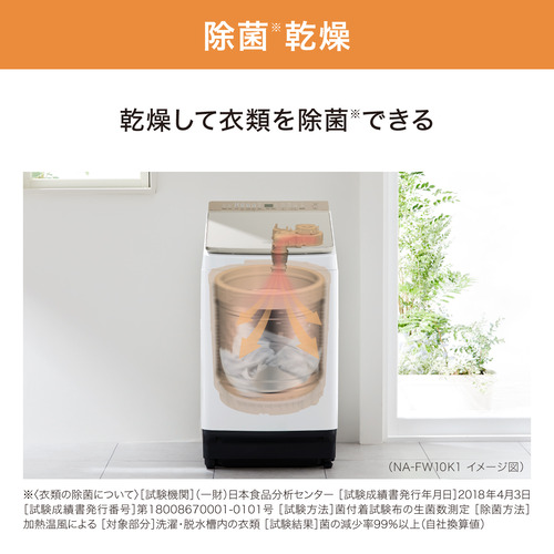 無料長期保証】パナソニック NA-FW10K1-N 縦型洗濯乾燥機 洗濯10kg