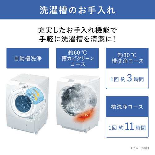 無料長期保証】パナソニック NA-LX127BL-W ななめドラム洗濯乾燥機