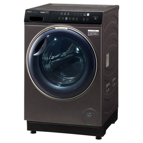 24年製 アクア ドラム式 AQW-DX12P(K) 洗濯12kg /乾燥6kg 無料長期保証】アクア ドラム洗濯機 右開き 洗濯12.0kg 乾燥6.0