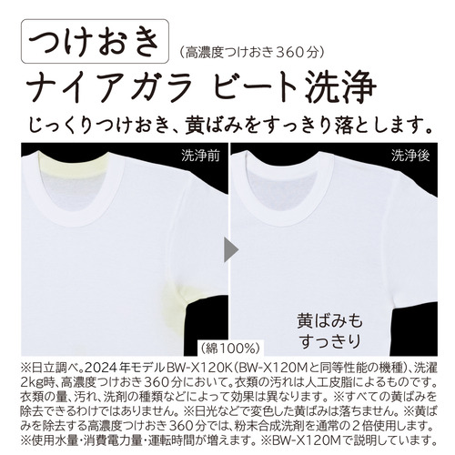 日立 全自動洗濯機 洗濯：10.0kg 幅60.8cm 液体洗剤・柔軟剤自動投入 ナイアガラビート洗浄 洗濯槽自動おそうじ BW-X100M ホワイト系