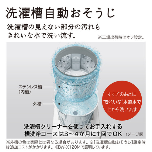 【無料長期保証】日立 洗濯乾燥機 洗濯10.0kg 乾燥5.5kg 幅61cm 自動投入 ナイアガラビート洗浄 AIお洗濯 BW-DX100M W ホワイト系_10