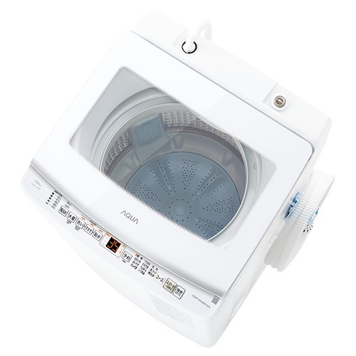 AQUA 全自動洗濯機 洗濯：7.0kg 3Dパワフル洗浄 高濃度クリーン浸透RX ほぐし仕上げ AQW-V7A（W) ホワイト系
