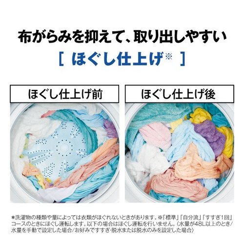 AQUA 全自動洗濯機 上開き 洗濯7kg 幅56cm 3Dアクティブ洗浄&高濃度クリーン浸透 ほぐし仕上げ AQW-S7A(W) ホワイト系_12