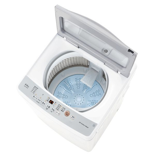 AQUA 全自動洗濯機 上開き 洗濯5kg 幅52.5cm 3Dアクティブ洗浄&高濃度クリーン浸透 ほぐし仕上げ AQW-S5A(W) ホワイト系