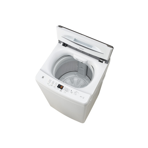 Haier 全自動洗濯機 上開き 洗濯 6.0kg 乾燥2.0kg 高濃度スパイラル洗浄 しわケア脱水 JW-U61C-W ホワイト系