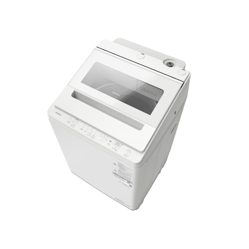 【無料長期保証】日立 全自動洗濯機 上開き 洗濯10kg 衣類長もち 高濃度洗浄 洗濯槽自動おそうじ つけおきプラス BW-V100P ホワイト系