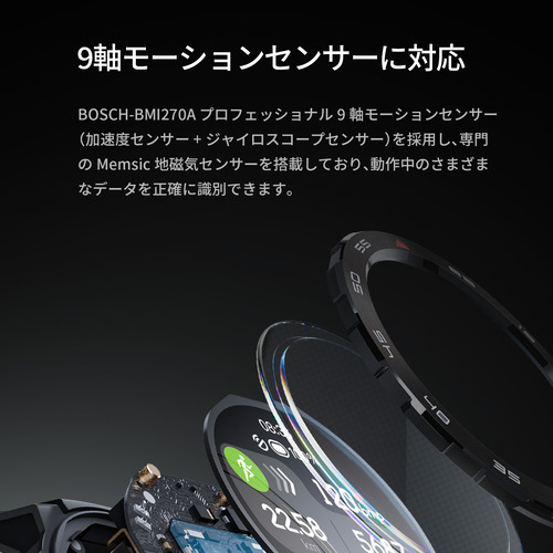 ミブロ SP380009-C01 スマートウォッチ mibro GS Pro 防水5ATM GPS測位 替えバンド付き ブラック_5