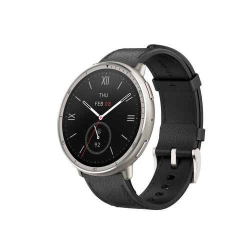 Amazfit sp170073-C225 Amazfit Active 2 Round ブラックレザープレミアムバージョン  ブラック_1