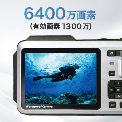 Bluemake TT-WD1300 防水コンパクトデジタルカメラ 防塵 耐衝撃 シルバー_10