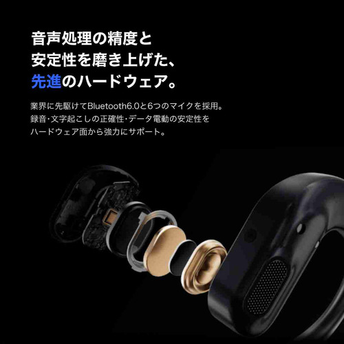 Zenchord ZENCHORD-1W Zenchord 1 AI議事録イヤホン オープンイヤー型 Notta対応 ハイレゾ Bluetooth IPX4防水 クラシックホワイト_8