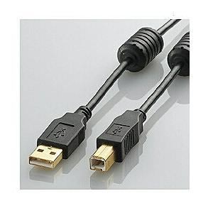 USB2.0ケーブル 【A】⇔【B】 [フェライトコア付タイプ] (1.0m) U2C-BF10BK