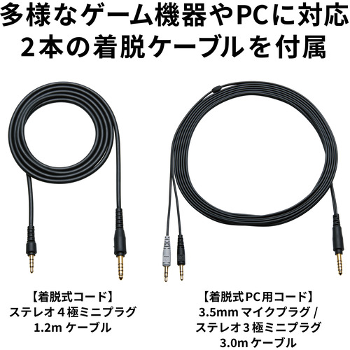 オーディオテクニカ ATH-GDL3 BK ワイヤ—ドゲーミングヘッドセット BK ブラック_12