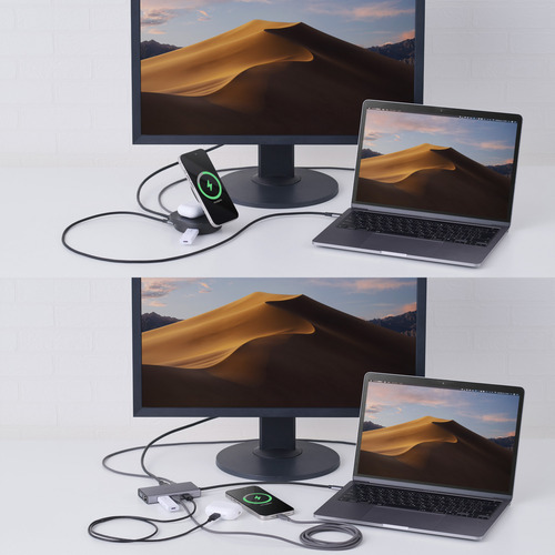 エレコム DST-Q041BPBK ドッキングステーション Qi2 15Wワイヤレス充電 4in1 USB 3.2 Gen1 5Gbps Windows Mac 対応 ブラック_1