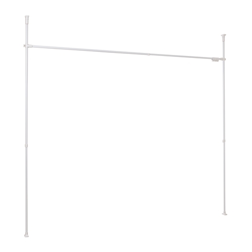 平安伸銅 突ぱり間仕切カーテンポール ワイド ホワイトTNP-6の通販は