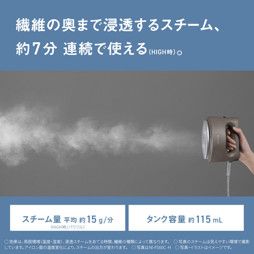 パナソニック NI-FS60C-A 衣類スチーマー ハンガーショット機能搭載 大容量タンク採用 クレイブルー_3
