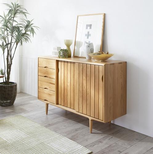 大塚家具 サイドボード「KISSUI キッスイ」幅120ｃｍ ナラ材 ウレタン塗装