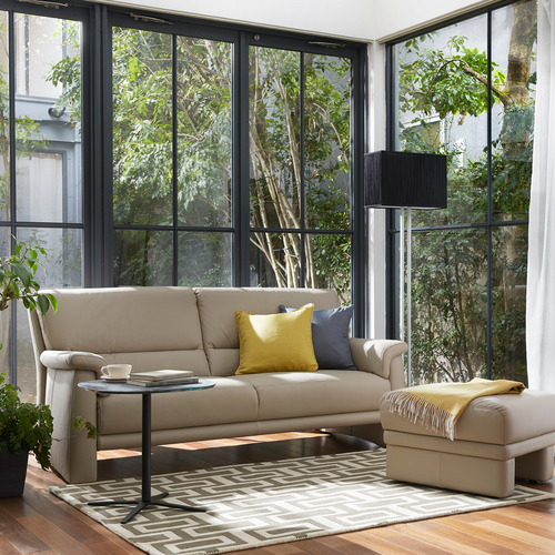 大塚家具 [3人掛] ドイツ製ソファ「ベルク」本革 総革張り#24 トープ色 【※AR対応】 322,000円