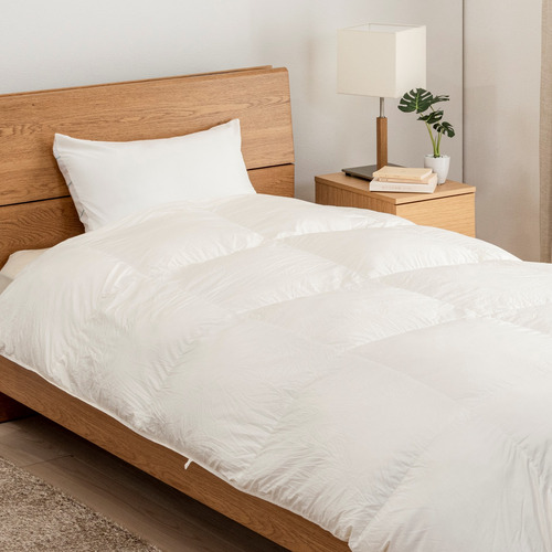 【冬物SALE 在庫限り】[ダブル]ホワイトダックダウン羽毛布団(ダウン85%使用) アイボリーの通販は