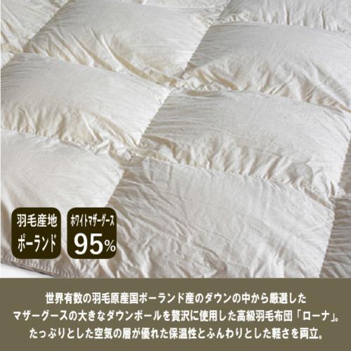 [シングル] 大塚家具 羽毛布団 掛布団「ローナ」ポーランド産ホワイトマザーグースダウン95％ 1200g　日本製_1