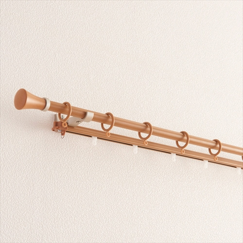 トーソー 伸縮式カーテンレール ミディオ 木目ミディアム 1.7〜3.0m ミディアム