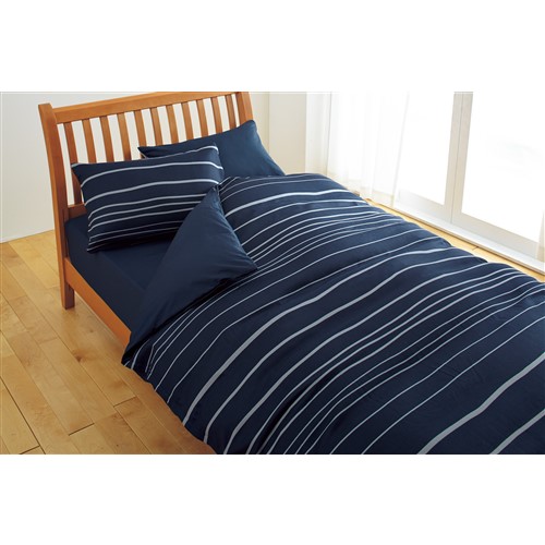 シングル] 西川 掛けふとんカバーmee ME40SL ネイビー 日本製 綿100