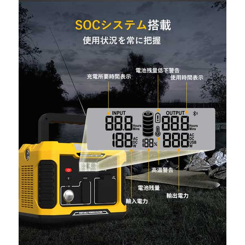 コンピューケース・ジャパン AD500Y ポータブル電源 Togopower 400wh イエロー_4