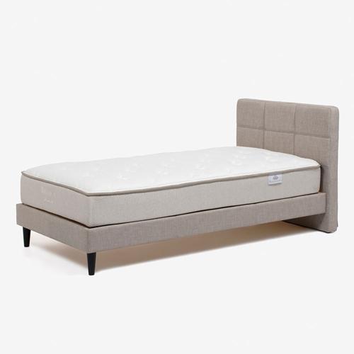 大塚家具 ベッドフレーム「シルファB」布グレー 床板仕様 丸脚 脚部ブラック セミダブルの通販は 36,920円