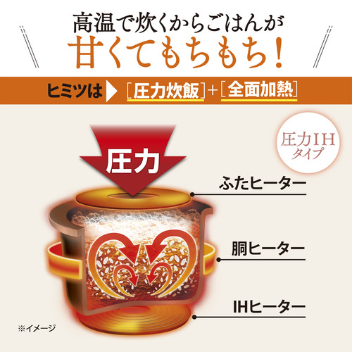 象印マホービン NP-RU05-WA 圧力IH炊飯ジャー 極め炊き 3合炊き ホワイト_1