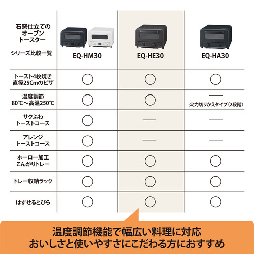 象印マホービン EQ-HE30-TA オーブントースター 4枚焼き 温度調節80℃〜250℃ ブラウン_7