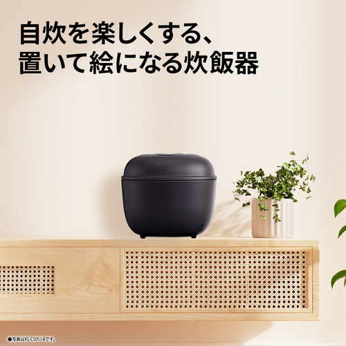 シャープ KSCS05J ジャー炊飯器 3mm厚釜＆球面炊き 3合炊き ブラック_2