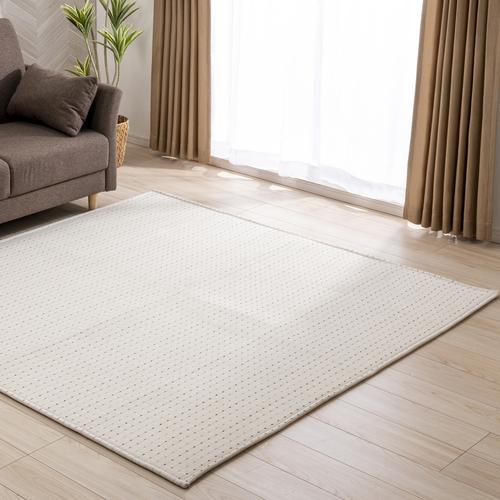 2025NEW ヤマダオリジナル 先染めラグ ストラップ 約2.1畳：約185ｘ185cm 抗菌防臭加工の通販は 5,478円