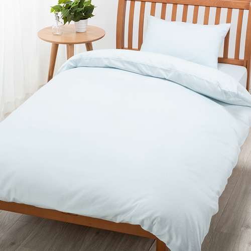 [シングルロング]西川 掛けふとんカバー SL BE3602 ボーテ 150×210cm ブルー 綿100％ サテン