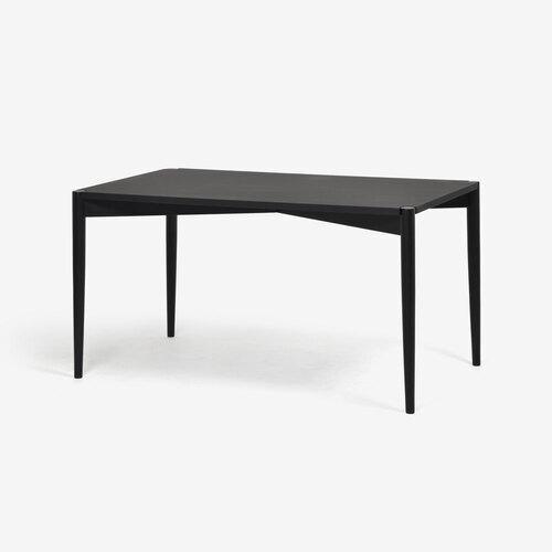 大塚家具 秋田木工 ダイニングテーブル「リュッケ」ブナ材 WLBK(ウッドライクブラック)色 幅135cmの通販は 154,000円