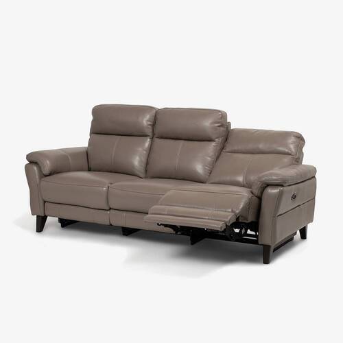 大塚家具 電動リクライニングソファ 3人掛け「L／S RELAX-65 エルエスリラックス-65」幅215cm 革#J／S-232E グラナイト色 326,700円