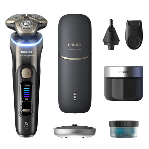 PHILIPS XP9405／49 シェーバー i9000プレステージ ウルトラ 回転刃 自動洗浄器・UV 充電ケース付 グラデーションブラック