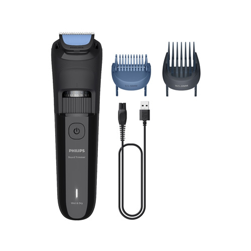 PHILIPS BT3620／15 ヒゲトリマー 自動研磨式ステンレススチール刃搭載 水洗い可能 グロスブラック
