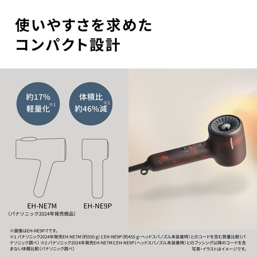 パナソニック EH-NE9P-G ヘアードライヤー イオニティ 速乾 温風リズム 