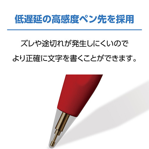 ミヨシ STP-A02／RD iPad専用タッチペン 高感度タイプ 傾きセンサー搭載 レッド STPA02／RD