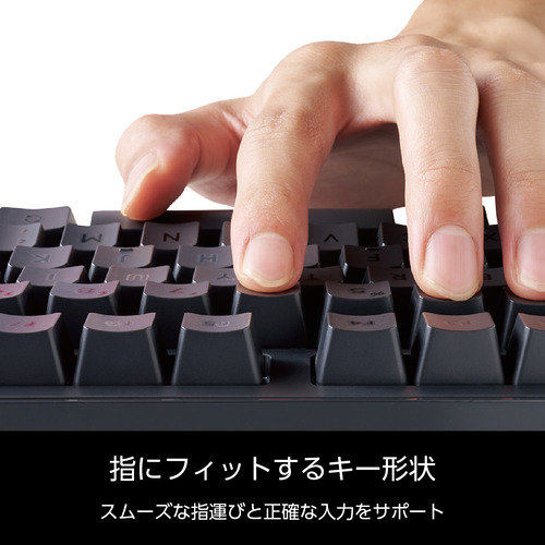 エレコム TK-MC30UKPBK 有線メカニカルテンキーレスキーボード 静音赤軸 ブラック_3