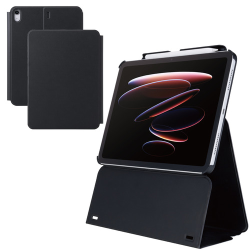 エレコム TB-A25MWVH2BK iPad Air ケース 11インチ ( M3 ／ M2 ) ／ 10.9インチ 第5世代 第4世代 カバー スタンド ブラック
