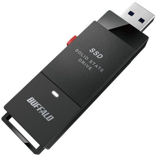 BUFFALO SSD-SCT500U3-BA 外付けSSD 500GB 黒色