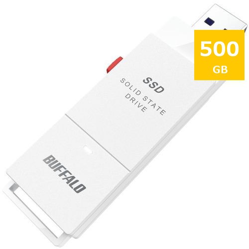 BUFFALO SSD-SCT500U3-WA 外付けSSD 500GB ホワイト