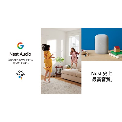 スマートスピーカー Google Nest Audio チョーク GA01420-JP