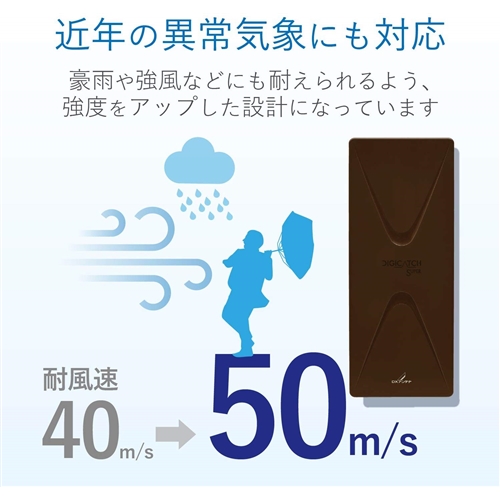 ＤＸアンテナ UAH261(C) 地上デジタル放送用平面アンテナ (中･弱電界用) ブラックブラウン_4