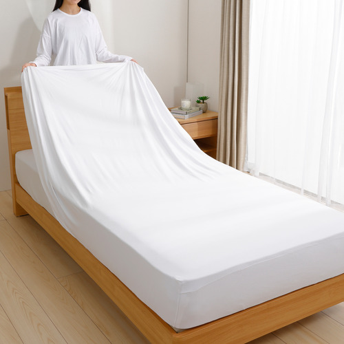 [ダブル]By IDC ヤマダ×大塚家具 ズレにくいベッドパッド3点パック ウール調湿タイプ 140×195cm ボックスシーツ2枚 ゴムなし_5