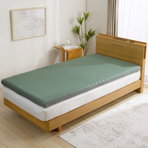 西川 SLEEPLINE ウェーブマットレス＆枕 2点セット 高反発 体圧分散