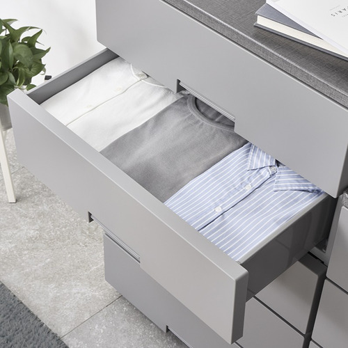【期間限定大特価】天馬 Fits フィッツチェスト 7505 幅75cm 5段 ロック付き スムーズな引出し 収納 タンス 完成品 グレー_7